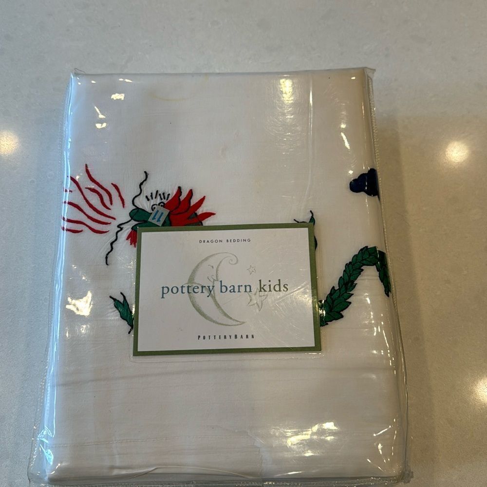 COPY - Pottery barn kids dragon bedding twin set, new with tags. Embroidered r… - Picture 1 of 6
